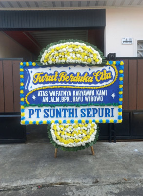 Papan Bunga Duka di Sukadamai